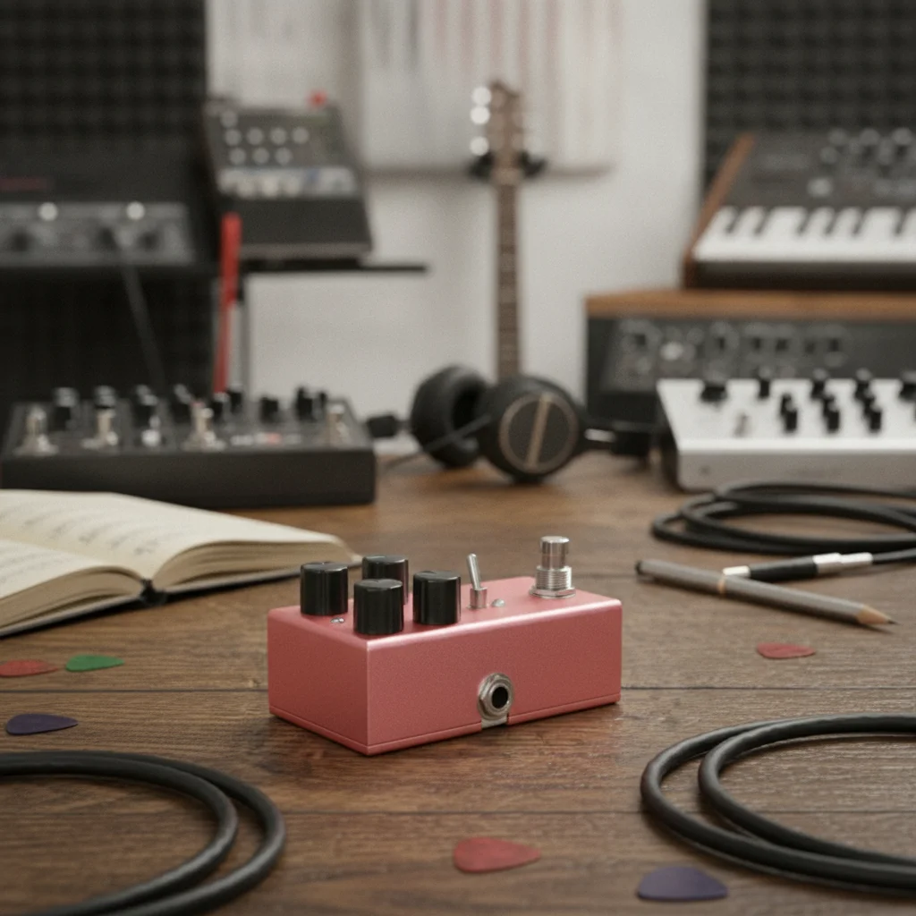 Pedal de Fuzz para Guitarra, Pedal de Fuzz de 3 Botones, Pedal de Efectos para Guitarra, Carcasa de Aleación de Aluminio, Equipo Musical Rectangular