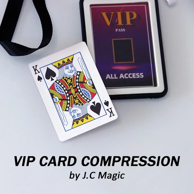 Close Up Magic Tricks VIP Card Compression By J.C Magic Gimmicks Street Magic Props Magician Visual Magia Magie Professionnelle