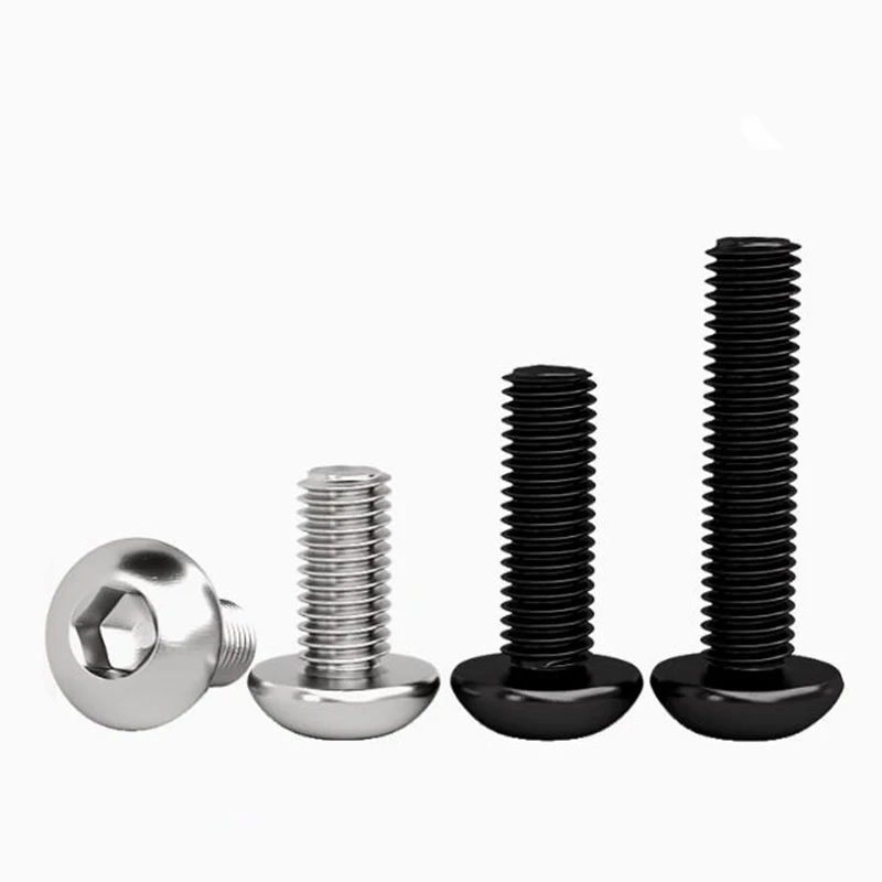 ISO7380 Machine bolts M2 M2.5 M3 M4 M5 M6 M8 Hexagon Hex Allen Socket Button Round Head Cap Screw Bolt