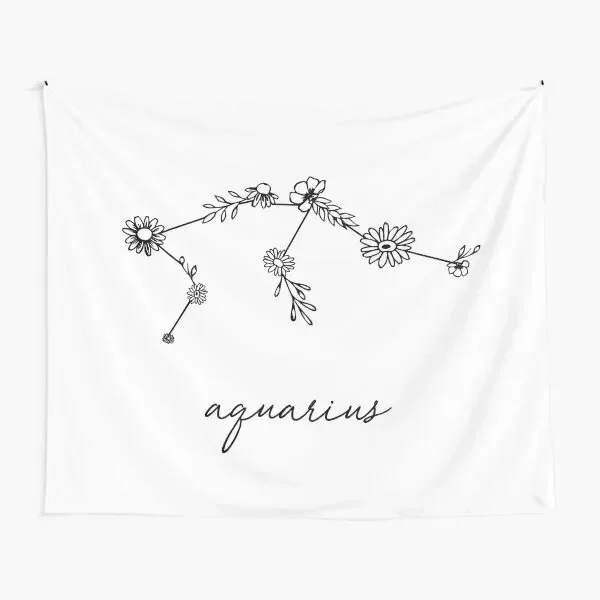 الدلو زودياك كوكبة زهرة برية نسيج الديكور غرفة المعيشة بطانية ملونة معلقة غرفة نوم المنزل الفن منشفة الجدار #1