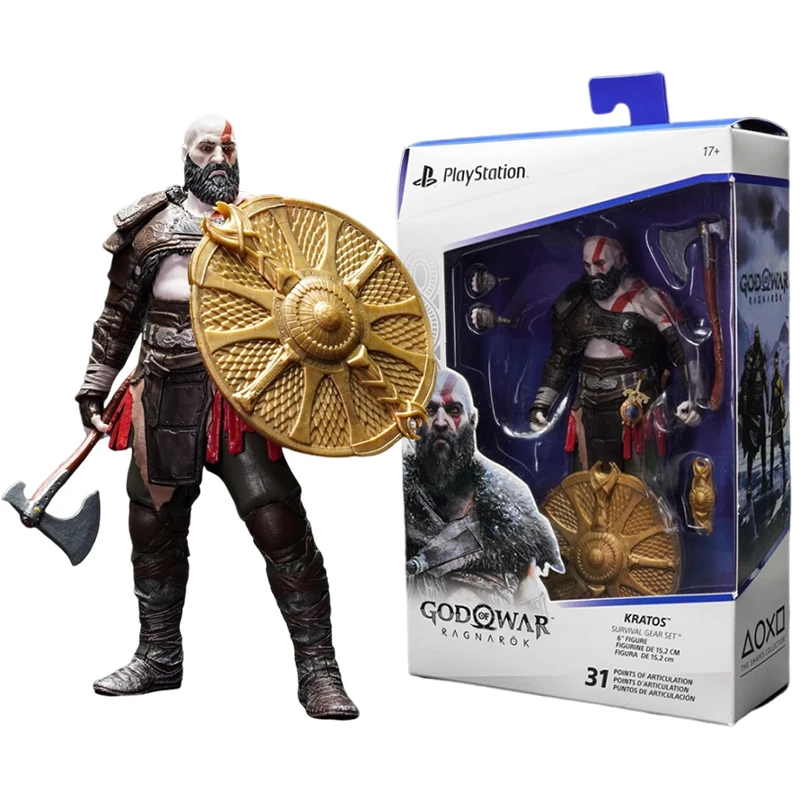 God Of War Ragnarok Action Figure Kratos Figuras Toys Game PS5 Spin Master Figurine Anime 6-Inch Collection Model Gift For Kids