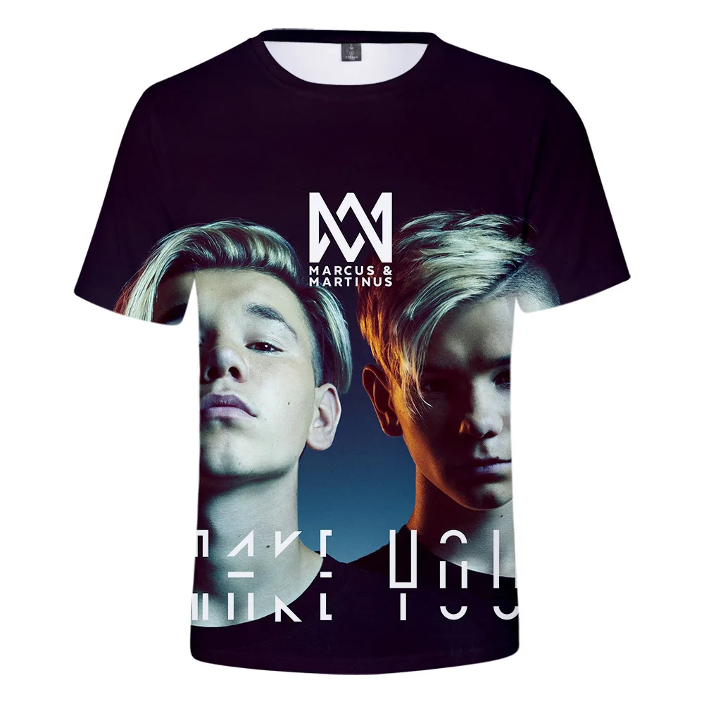 Marcus and Martinus 3D Print T-shirt Men Women Summer Hip Hop Streetwear Fashion Casual Short Sleeve Cool Tshirt Oversized Tops