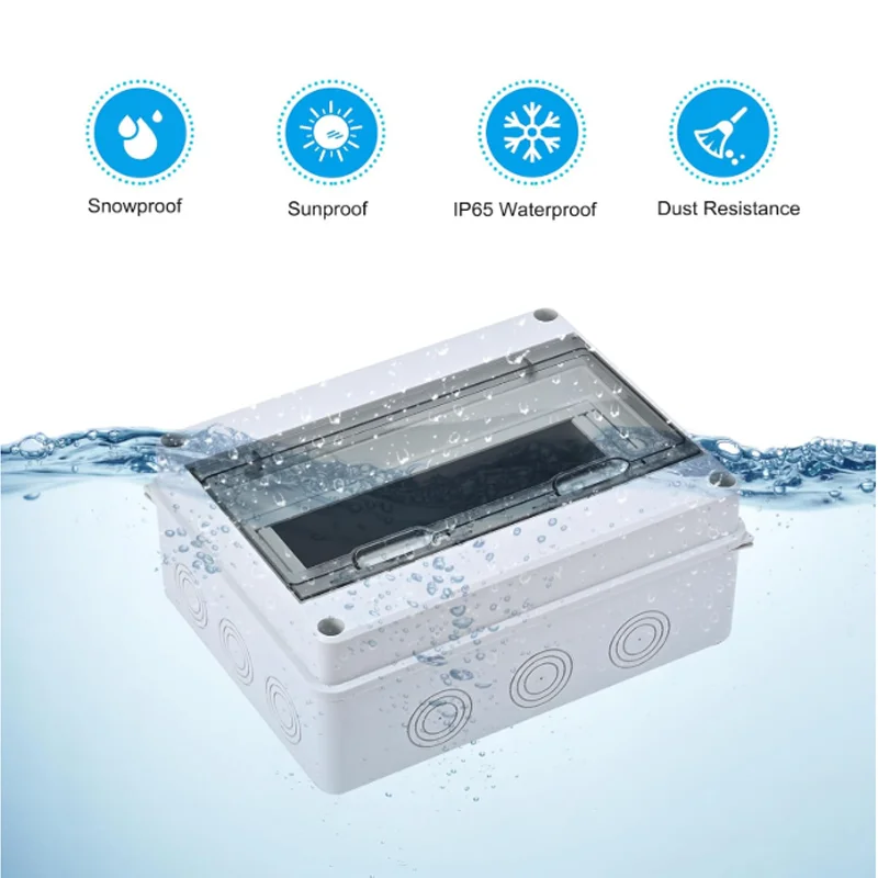 HT Series Junction Box 5/8/12/15/18/24Way Plastic Outdoor Electrical IP65 Box for Circuit Breaker Air Switches Box Distribut Box