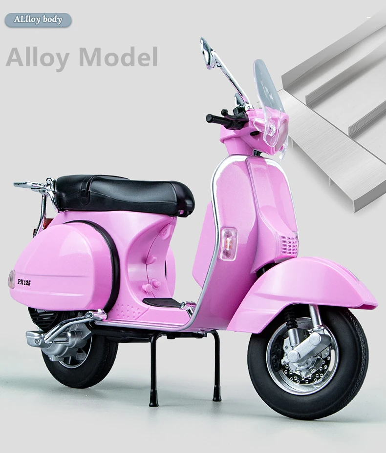 Maquette Moto 1/6 Alliage – Réaliste Avec Allumage, Lumières, Son Moteur Et Fumée – Cadeau Collectionneur Adulte