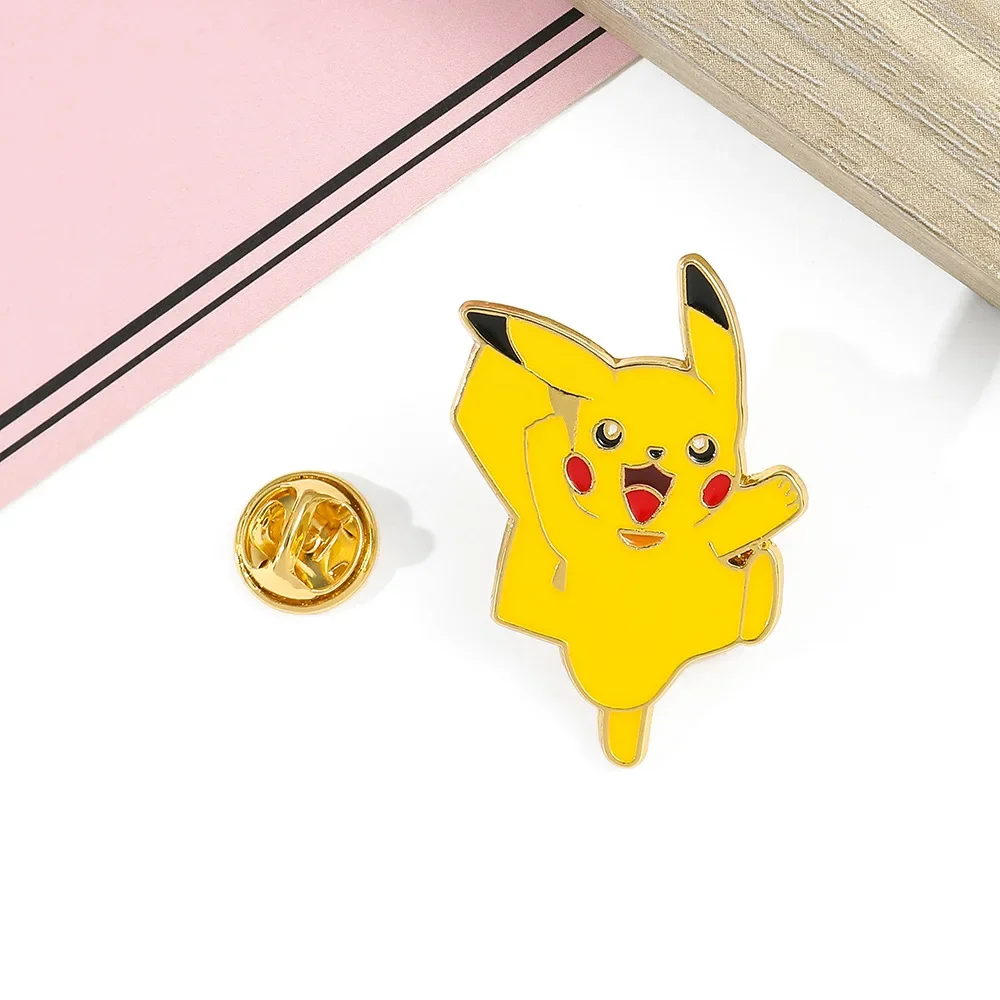 Cartoon Pokemon Metal Badge Backpack Hat Fashion Lapel Pins Clothing Funny Accessories Brooch for Man Jewelry Decoration Gifts