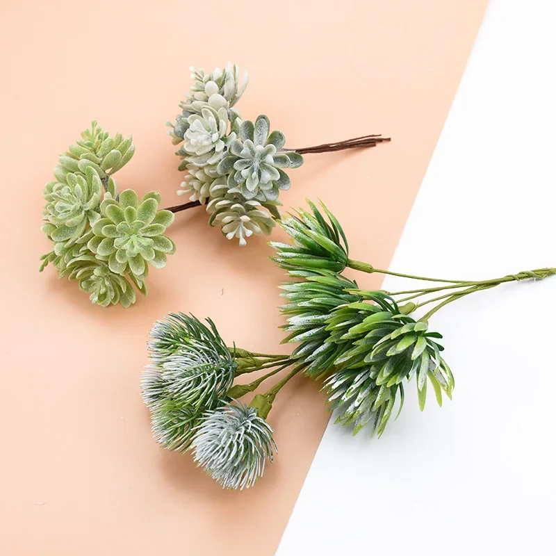6PCS Silk Flowers for Scrapbooking Artificial Plants for Home Wedding Decoration Fake Plastic Decorative Christmas Wreaths