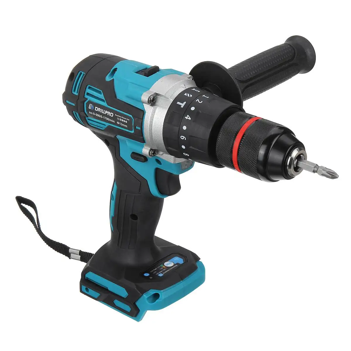 Imagem -06 - Drillpro-brushless Broca de Impacto Elétrica Brocas sem Fio Chave de Fenda Torque 20 Mais Furadeira Ferramenta Elétrica para Bateria Makita 13 mm