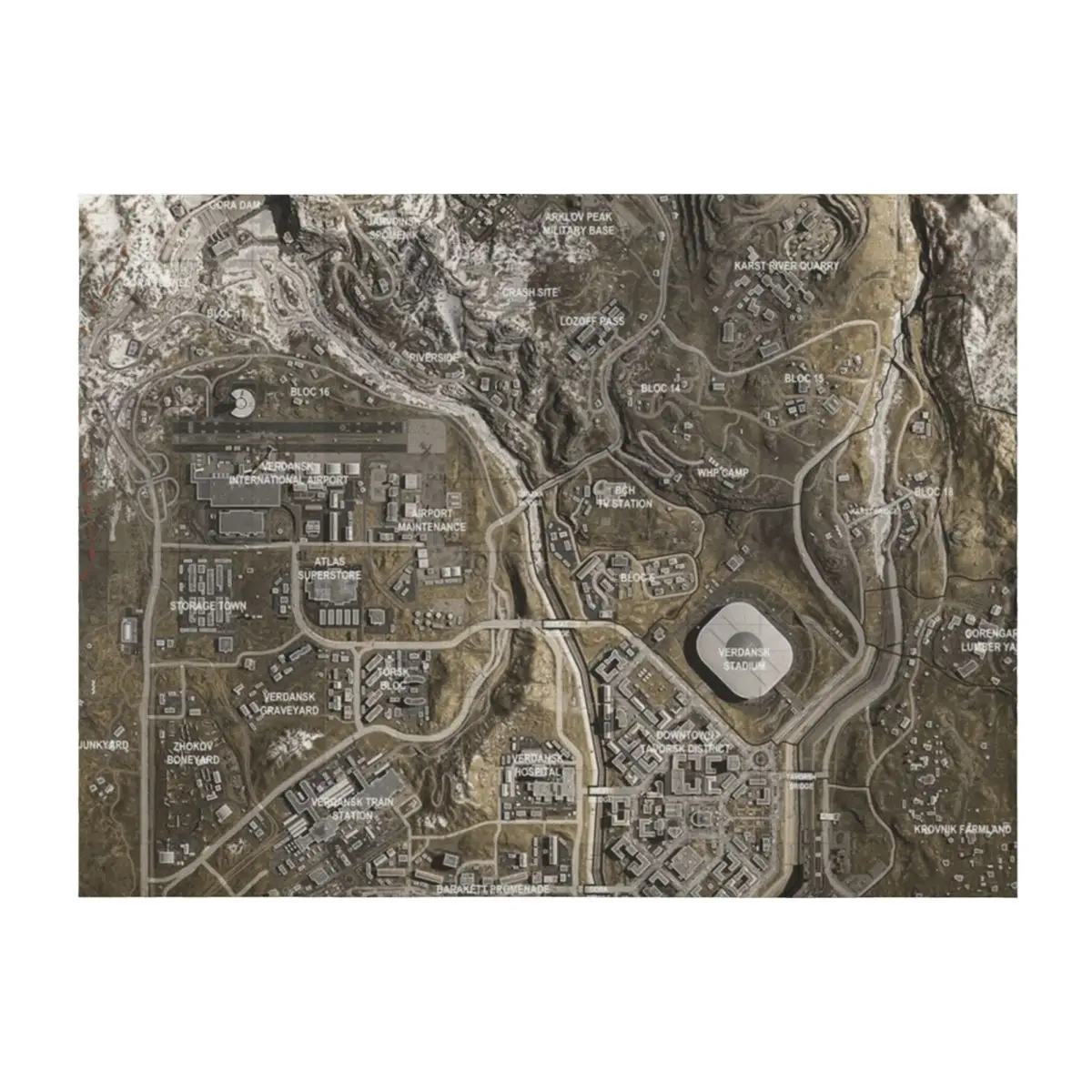 

Warzone Map Throw Blanket Bed Fashionable Blankets Sofas Of Decoration Loose valentine gift ideas Blankets