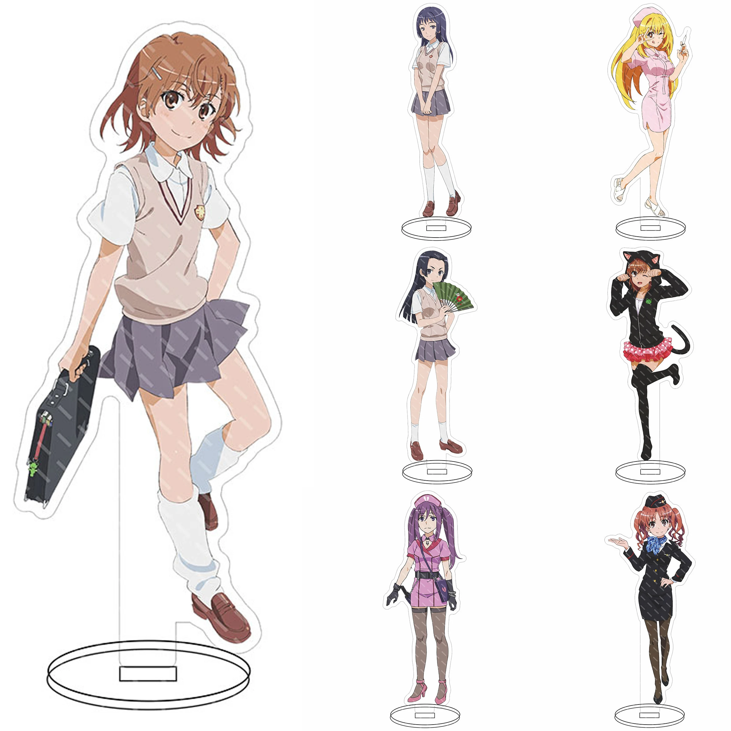 16CM Anime Manga A Certain Scientific Railgun Stehende Figur Desktop-Deko Cosplay-Modelle Statue Acryl-Figur Ständer Geschenke