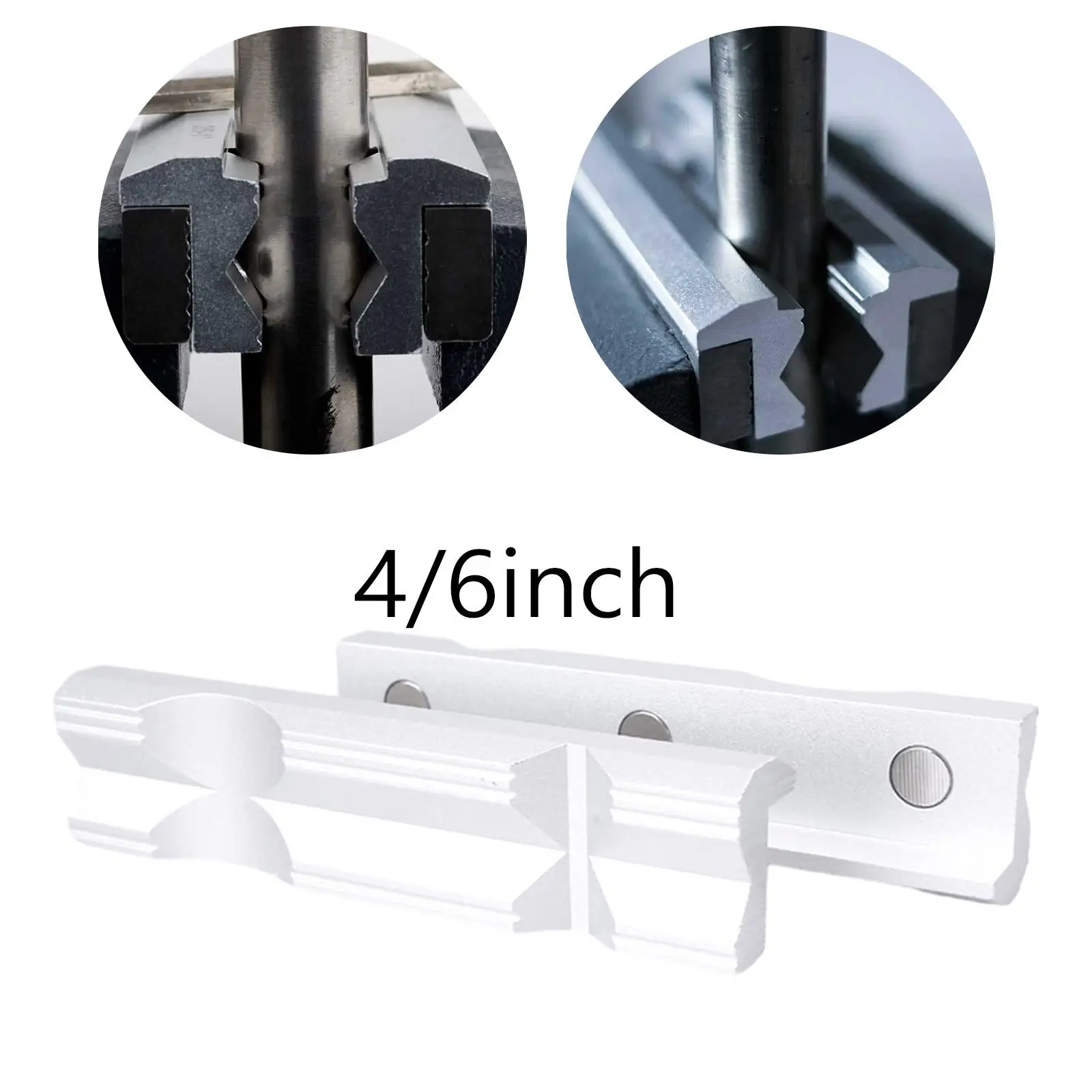 2x Vice Jaw Pad Clamp Flat or Round Protectors Aluminum Alloy Multi-purpose Hard Jaw Fixture CNC Milling Vise Vise Jaw Pad Cover