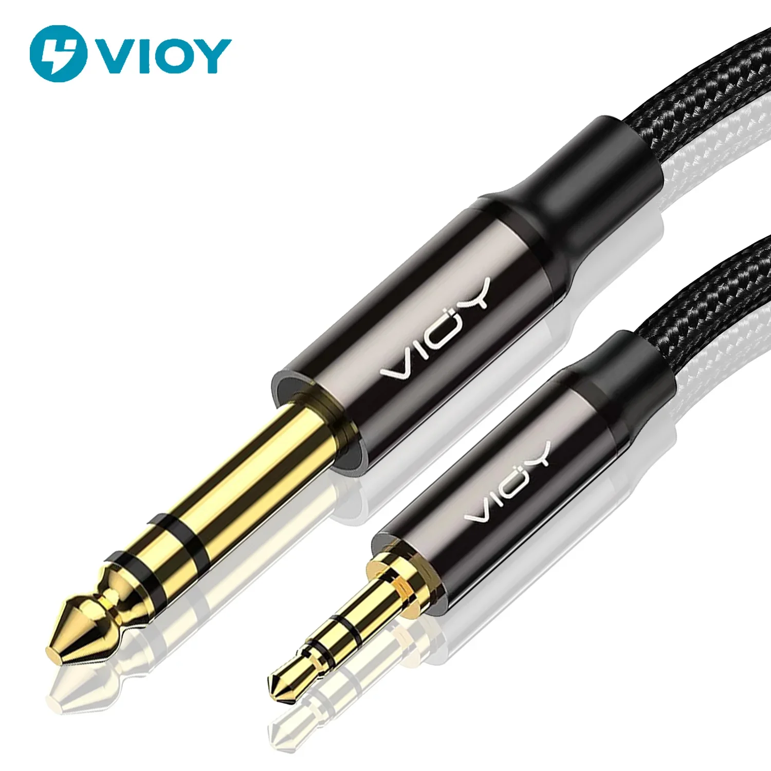 3.5mm To 6.35mm Stereo Audio Cable 1/4 Male To 1/8 Male TRS Bidirectional Audio Jack Cord for Headphone Guitar Mixer Laptop Amp