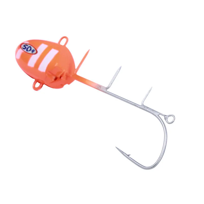 Heavy weight Glow Saury hook Fishing Hooks Luminous fish head hook Hairtail iron plate Jig Head Fishhook