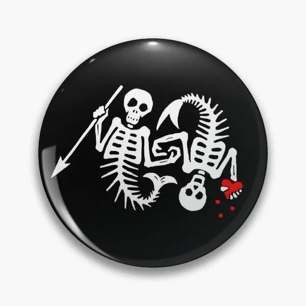 Our Flag Means Death Ofmd S2 Skeleton  Soft Button Pin Decor Cartoon Lover Hat Metal Jewelry Funny Women Collar Badge Clothes