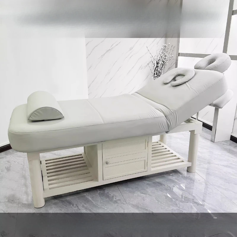 

Electric Medical Massage Tables Pedicure Physiotherapy Examination Wooden Massage Sauna PU Leather Furniture Meja Pijat MH