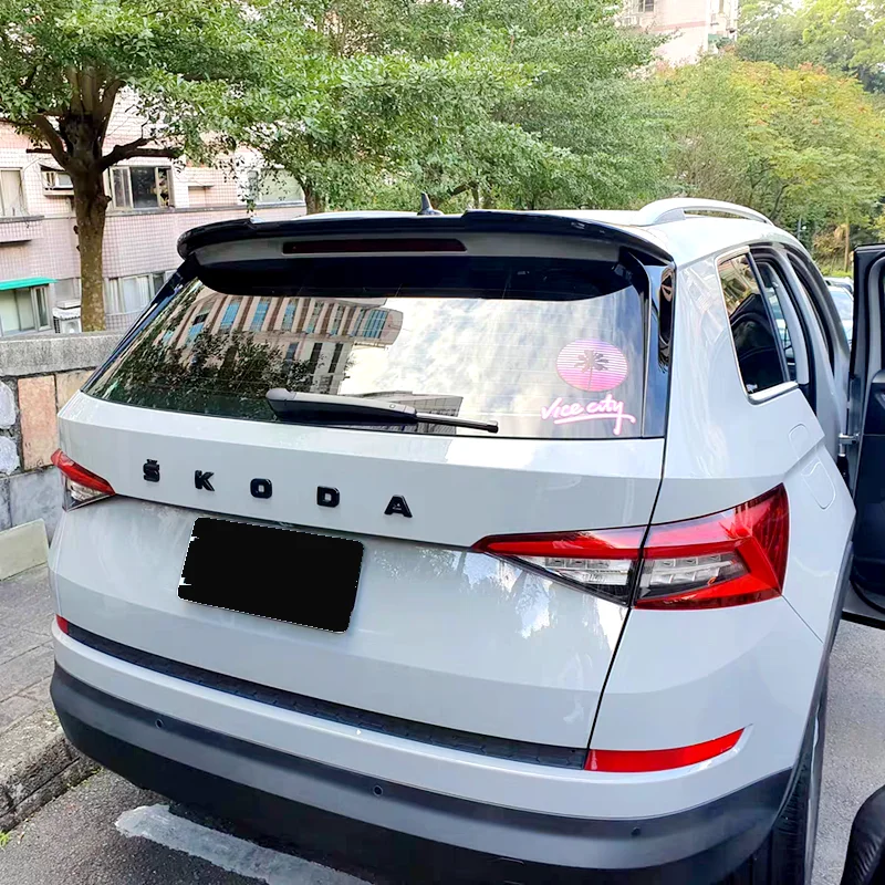 For Skoda Kodiaq spoiler 2017 to 2022 New ABS Plastic External Rear Spoiler Wing Trunk Boot Tail Wing Spoiler Car Accessories