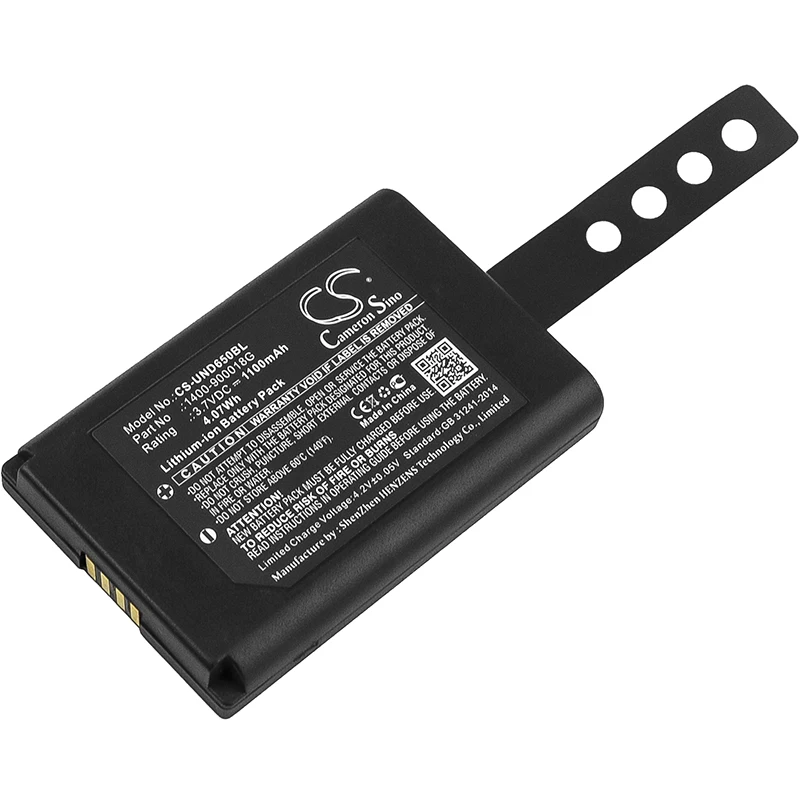Cameron Sino 3.7V 1100mAh Barcode Scanner Battery 1400-900018G, BP08-000780 for Unitech RD650, SRD650