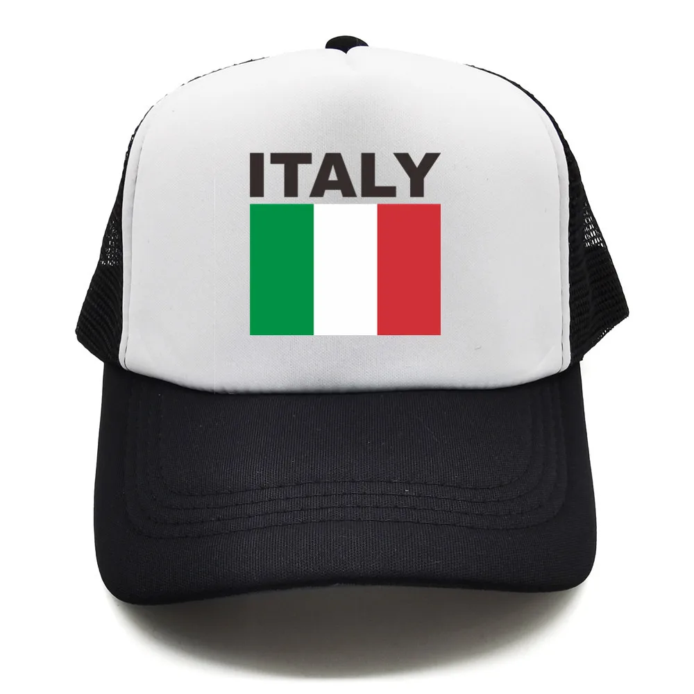 Italia Italy Italian Flag Trucker Cap Summer Men Cool Dad Hat Baseball Caps Unisex Outdoor Mesh Net Caps