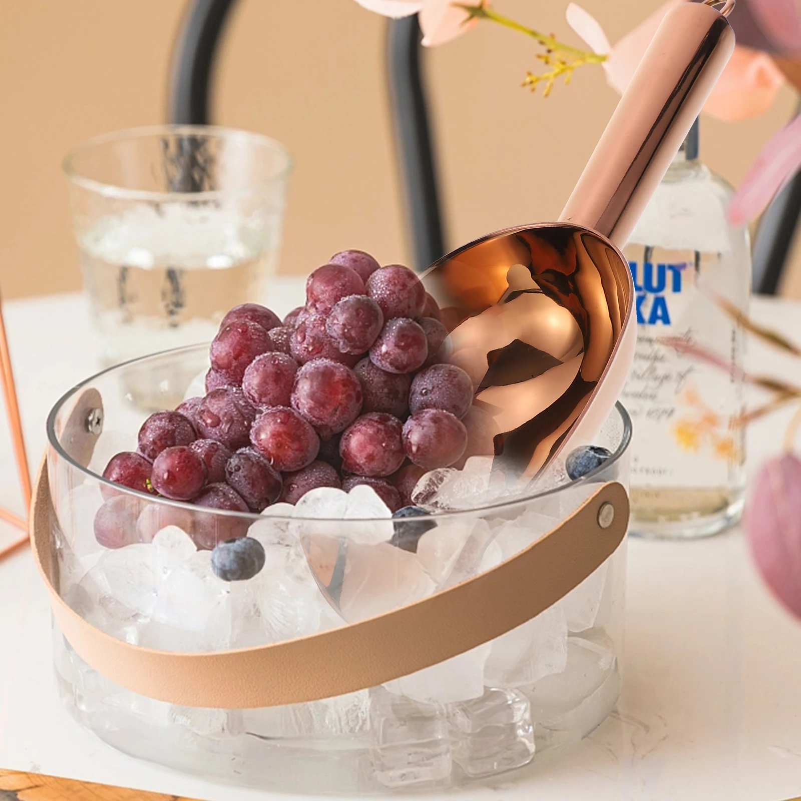 

1 Set Of Ice Tongs Ice Shovel Kitchen Grain Scoop Stainless Steel For Bar Restaurant Candy Coffee Beans Cereal Sugar Cube Rice