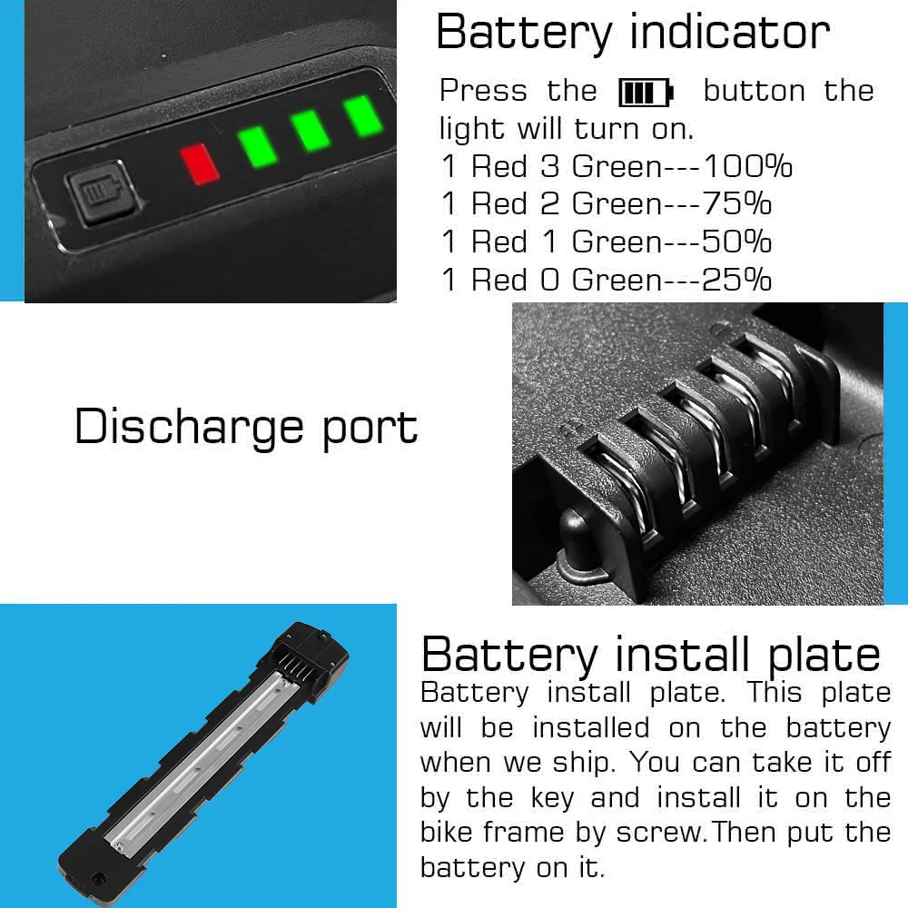 Original 21700 Polly 72V 52V 48V 25AH 30AH 15Ah E-Bike Akku Unterrohr Elektrischer Akku BMS Lithium-Ionen-Akku für 250W-1500W – Detail 3