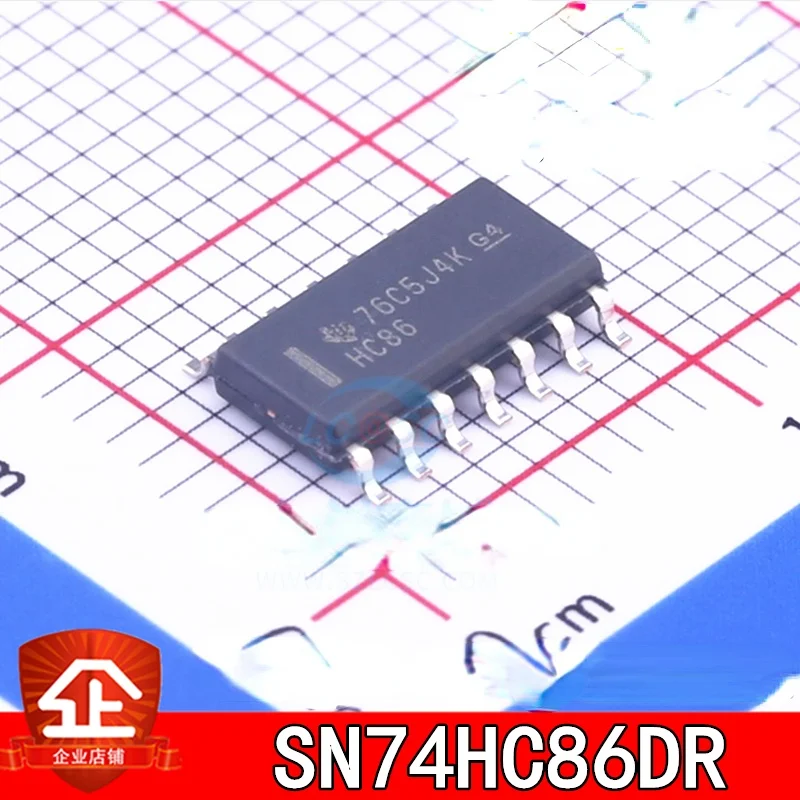 

10pcs New and original SN74HC86DR Screen printing:HC86 SOIC-14 Four road 2 input xor logic door core SN74HC86DR SOP-14 HC86