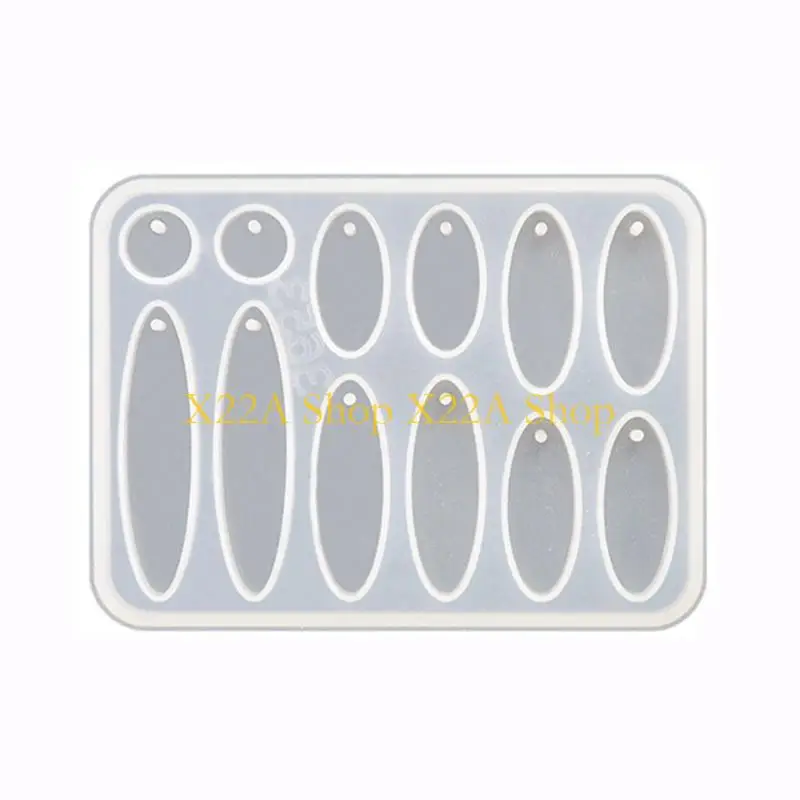 Unique Pendant Mould Resin Mold Multi-Shapes Jewelry Molds with Holes Hand-Making Accessories Silicone Material for Earrings