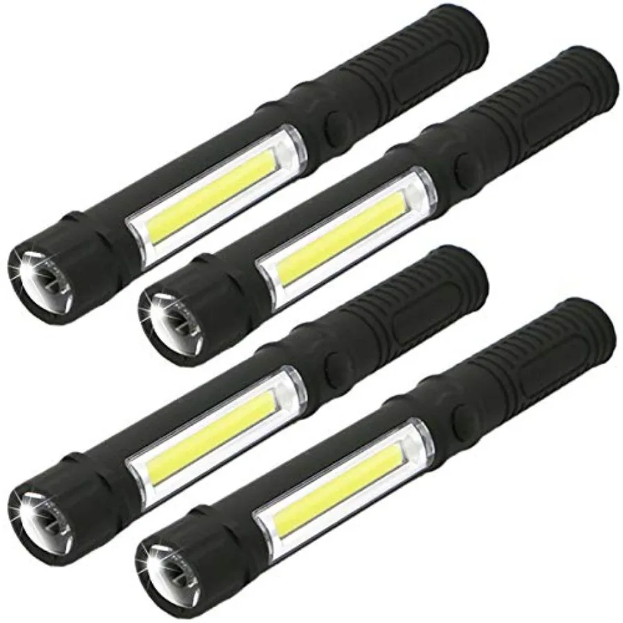 

COB Flash with Magnetic Base and Clip Multi-Function Pocket Pen Inspection, 4 PCS