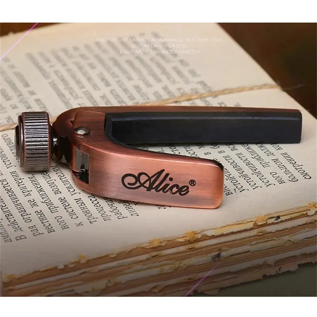 Alice Guitar Capo Adjustable Roller Metal Perfect Quick Change Tune for Electric Acoustic Guitar, Bass, Violin
