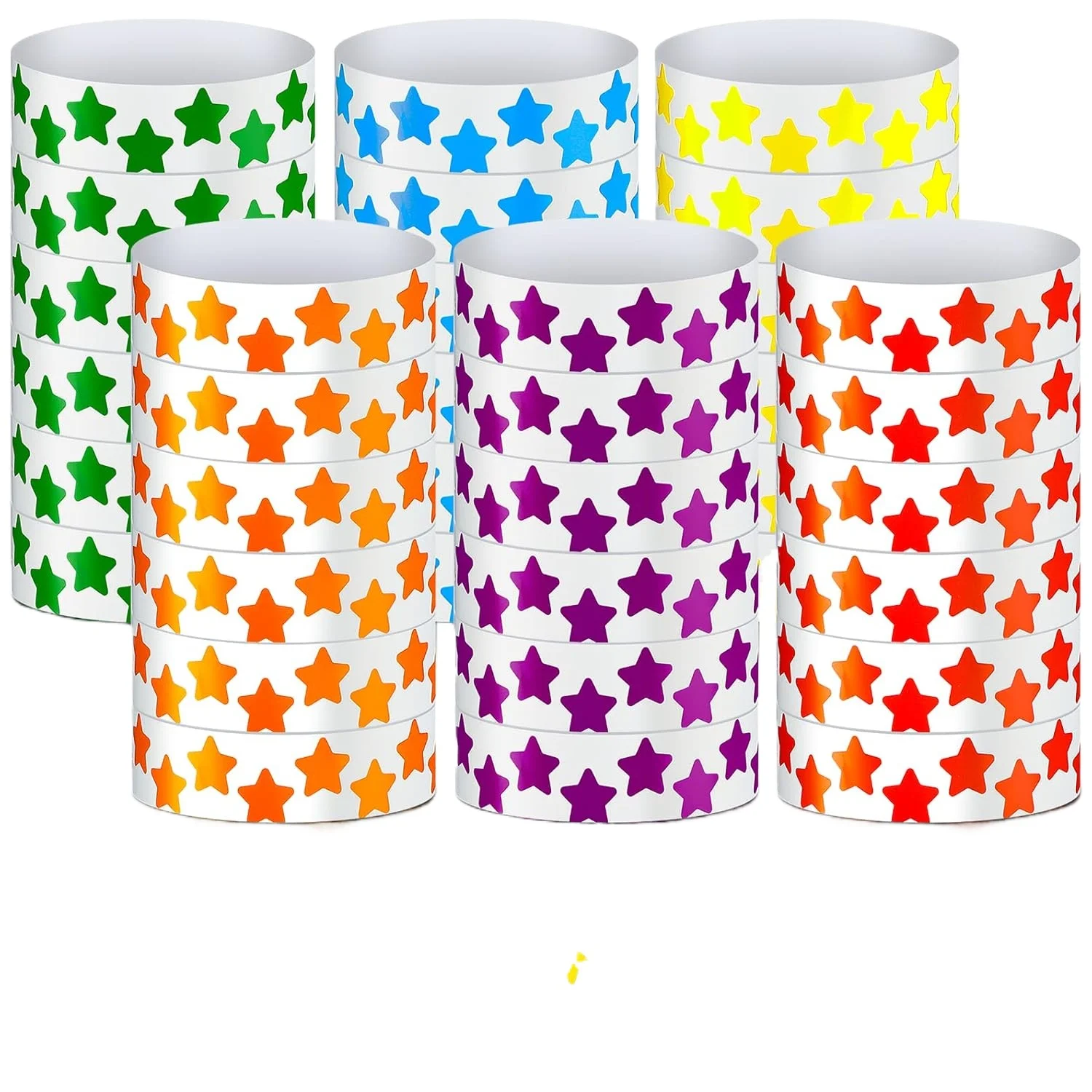 

Neon Star Wristbands 600 Pack Adhesive Event Bands For Party Favors Birthday Wedding Glow Party Mixed Colors