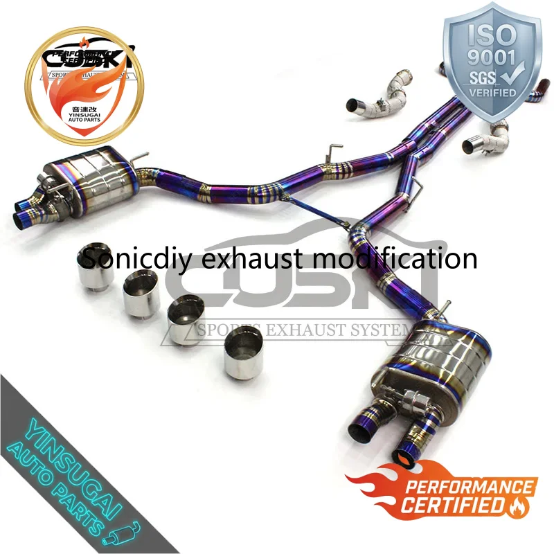 Titanium Alloy Valvetronic Catback Exhaust for Maserati Ghibli S Q4 SQ4 3.0T 2014-2019 Racing Modification Tuning System