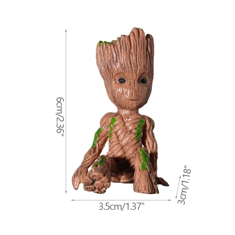 Woondecoratie Ambachten Miniatuur Model Kantoor Desktop Display Cartoon Groot Beeldjes Handwerk Decor Boom Man Ornament 5CM