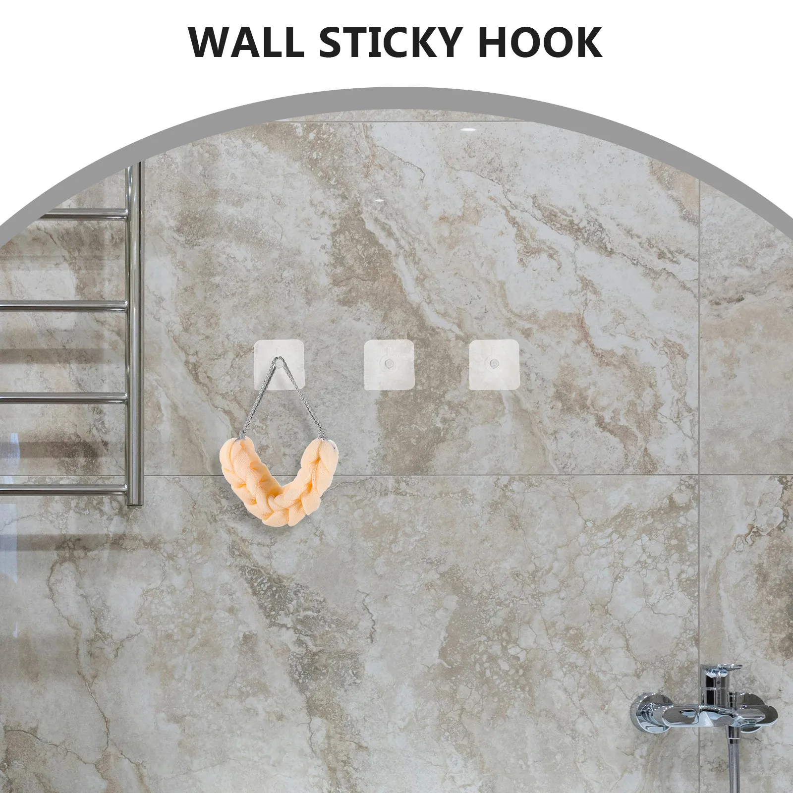 10Pcs No Drill Adhesive Hooks High Viscosity Sticky Wall Mount for Picture Frames Bathroom Kitchen Clear Damage Free Hanging