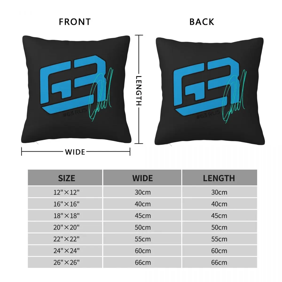 George Russell Driver Square Pillowcase Polyester Linen Velvet Creative Decorative Throw Pillow Case Sofa Seater Cushion 45x45