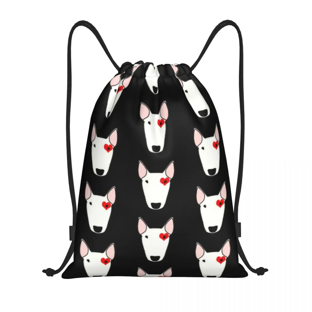 

Valentine Bully Dog Drawstring Backpack Sports Gym Bag for Men Women Bull Terrier Puppy Training Sackpack