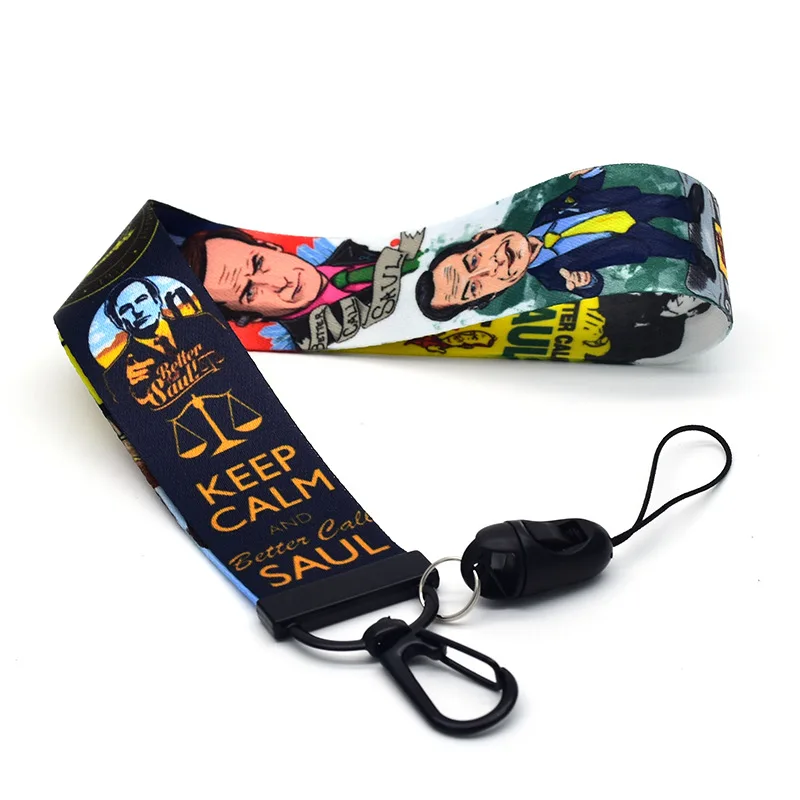 US TV Show Better Call Saul Lanyard Keychain Fashion Heat Transfer Neck Strap Cute Working Card Key Hang Rope Ribbon Lanyards