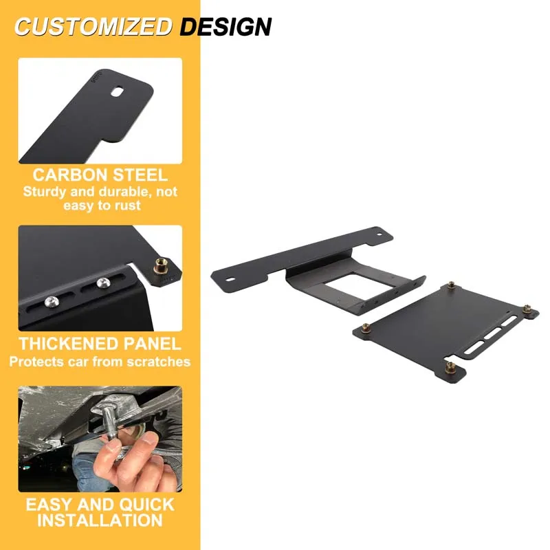 Carbon Steel Car Front US Standard Heavy Duty License Plate Bracket Holder Mounting For Lexus LX600 2022-2026 Accessories