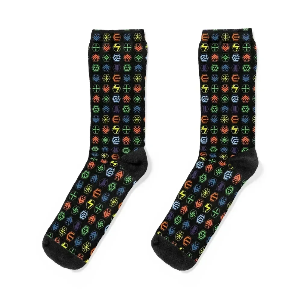 Phantasy Star Techniques Socks kawaii Children's Rugby Men's Socks Women's