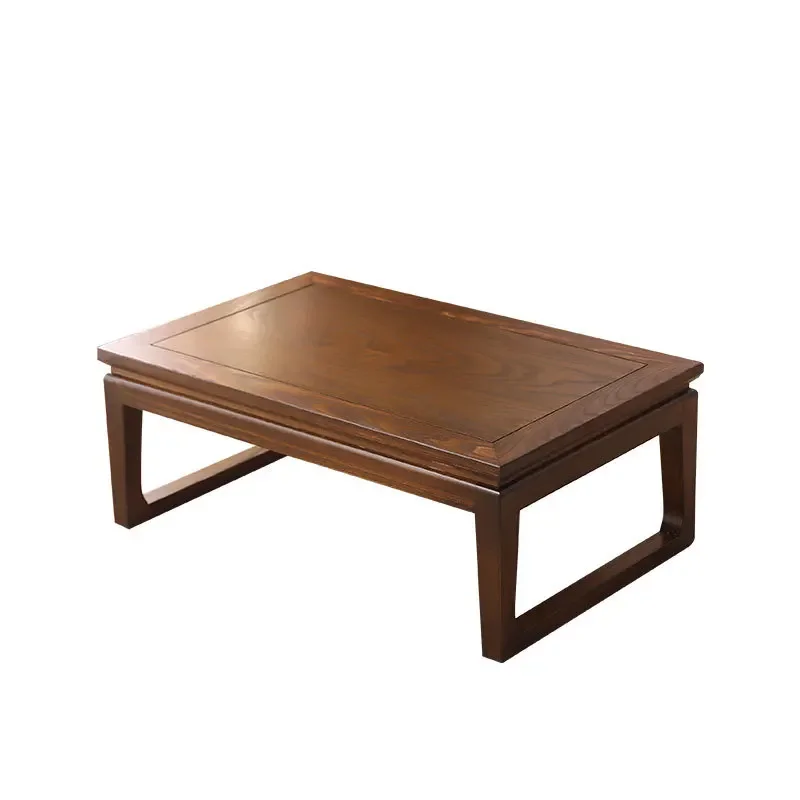 

Tatami coffee bay window small coffee old elm kang table solid wood simple Japanese style