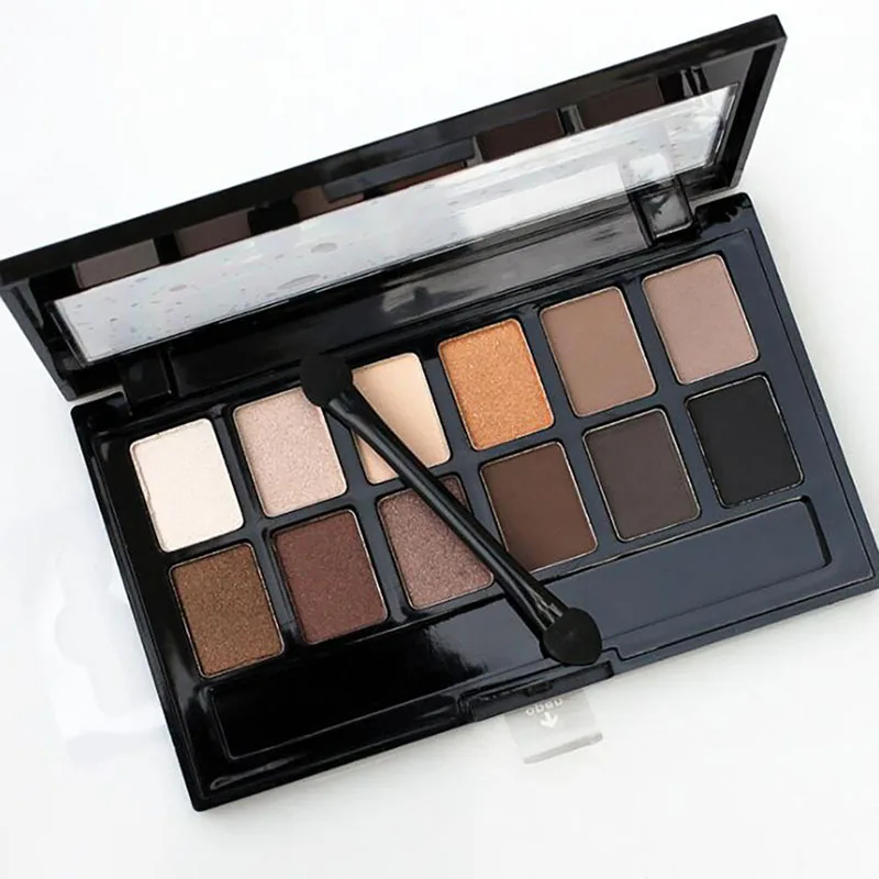 12 Màu Trang Điểm Phấn Mắt Khay Lâu Nude Lắc Chân Nữ Bảng Phấn Mắt Di Động Phụ Nữ Mỹ Phẩm Lấp Lánh Mờ Mắt