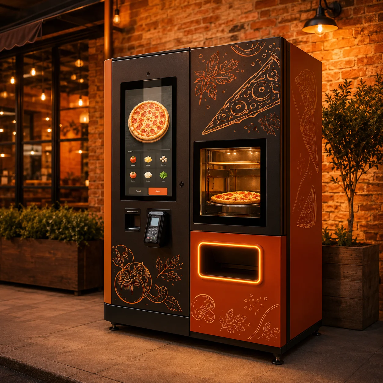 Fully Automatic Pizza Maker Vending Machine 10 Inch 12 Inch for Hotel Airport and Station