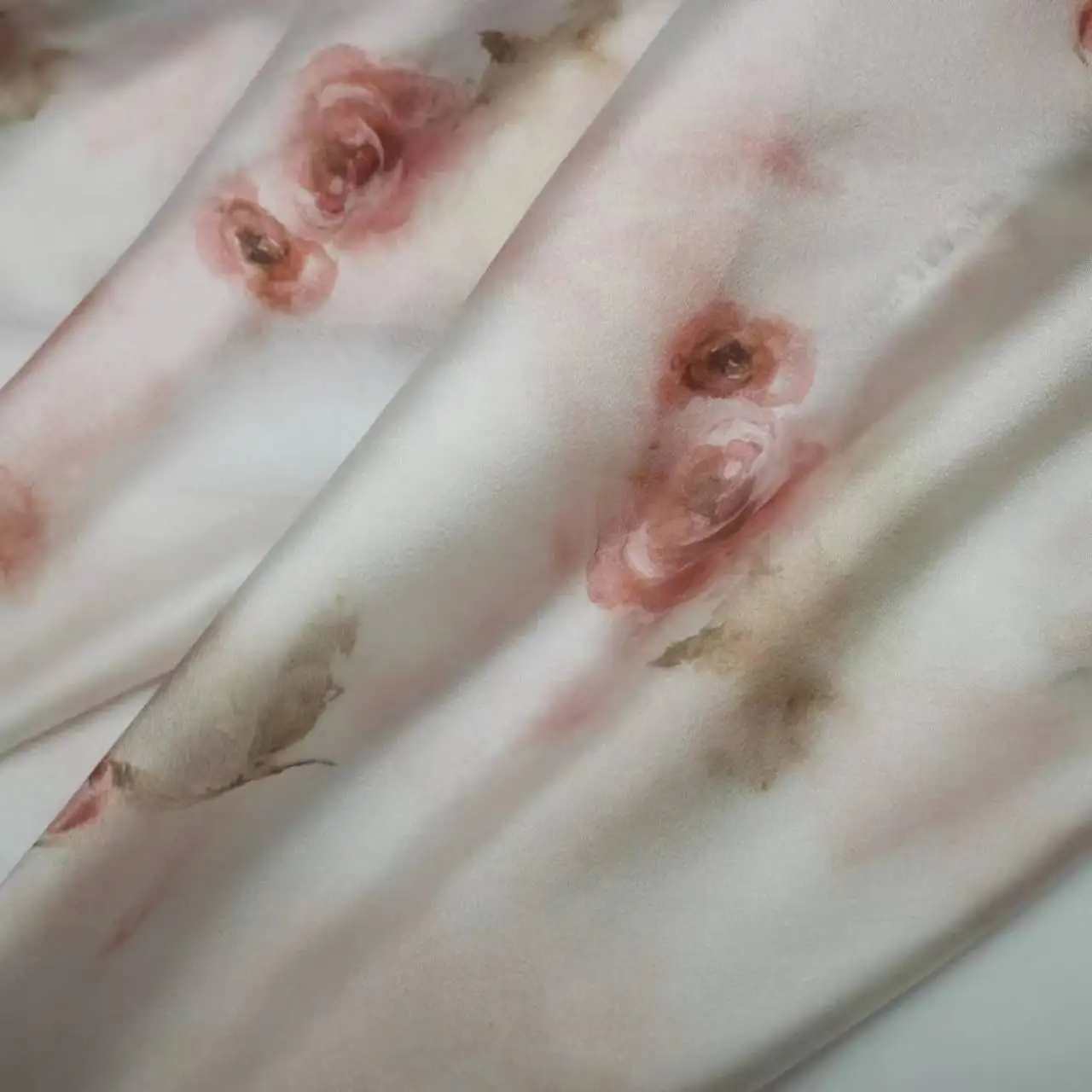 Soft Satin Organza Fabric Floral Style DIY Sewing Shirt Wedding Dress Skirt Thin Material Tissue