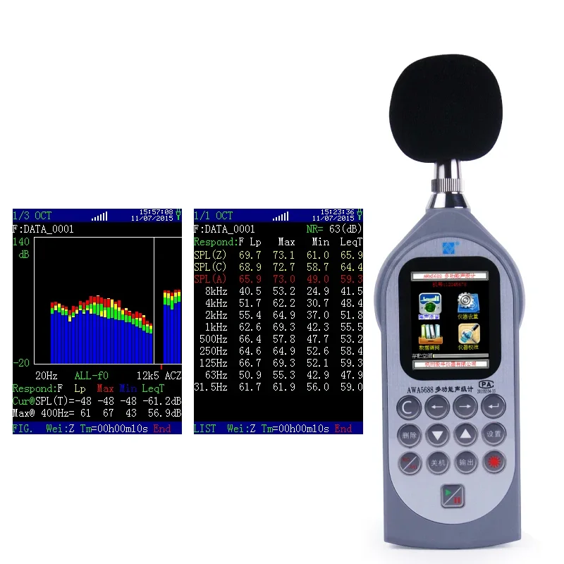 AWA5688 bluetooth digital sound level meter 28-133 dB Noise Meter  decibel meter with printer Max/Min/Data Hold Sound Reader
