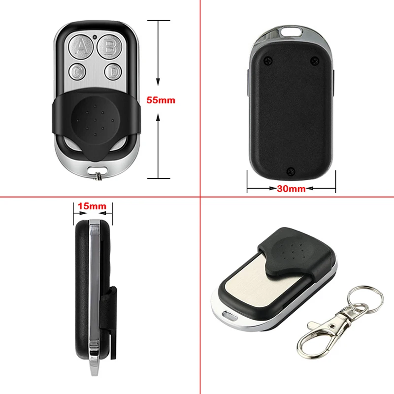 Imagem -06 - Roger-duplicadora de Controle Remoto da Porta da Garagem Código Fixo Clone Cara a Cara H80 Tx22 E80 Tx52r Tx54r M80 Tx44r Tx12 Tx14 43392 Mhz