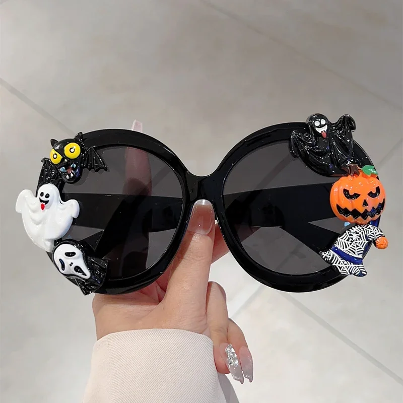 Kampt niedlichen Halloween Party Kürbis Dekor Schatten Frauen Mode Festival Rave Prop Sonnenbrille lustige Cartoon Design Sonnenbrille