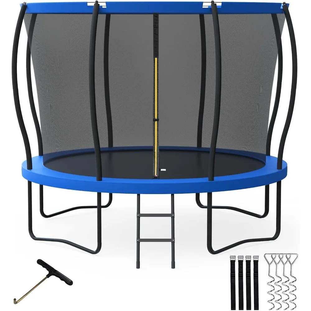 

Trampoline,12FT Recreational Trampolines with Safety Enclosure&Ladder, ASTM Approved - Combo Bounce Outdoor Trampoline