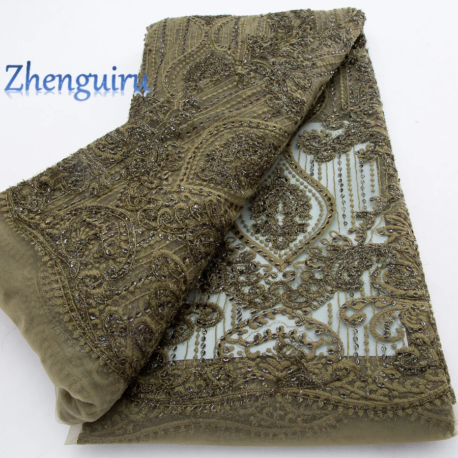 

Африканские кружевные ткани с пайетками 2026: высококачественный французский тюль 5 ярдов для роскошных нигерийских вечерних платьев для женщин 4810