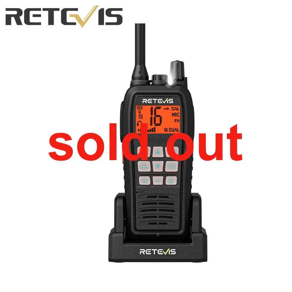 Retevis RM15 Marine-Funkgerät VHF IP68 Wasserdichtes Schwimmendes Funkgerät Tragbares Langstrecken-Walkie-Talkie für Bootfahren und Kajaks