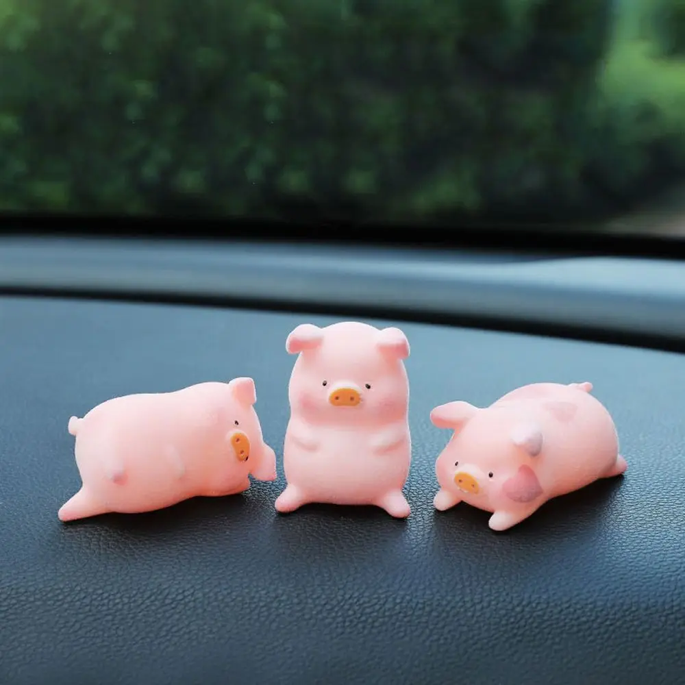 Accesorios, adorno divertido, muñeca de Anime, decoración de coche, cerdo, decoración de coche, colgante de coche, adorno de cerdo rosa, colgante de cerdito de la suerte