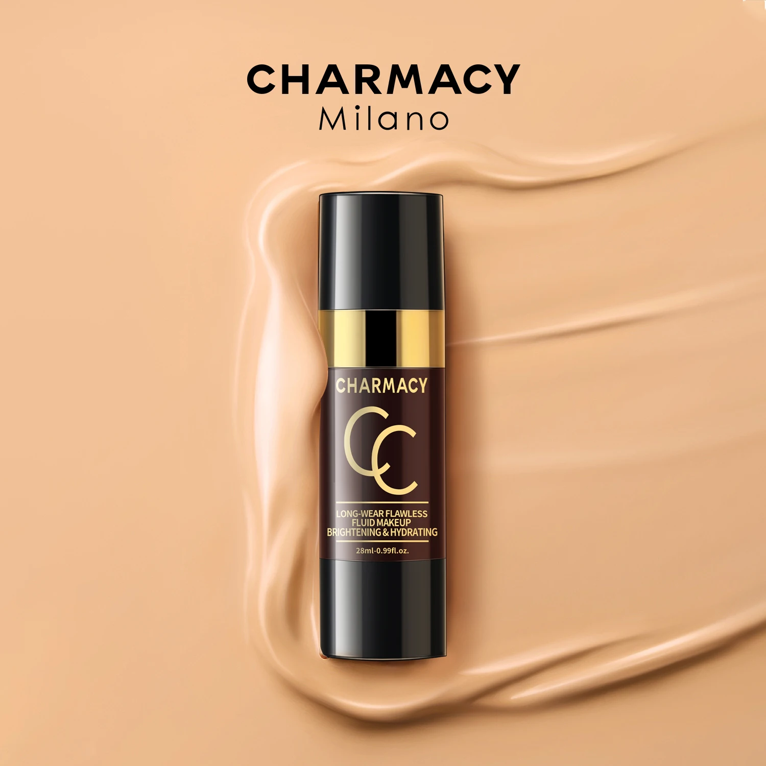CHARMACY Facial Liquid Foundation Sponge Head 6 Color Oil Control Moisturizing Concealer Matte Primer Face Foundation Makeup