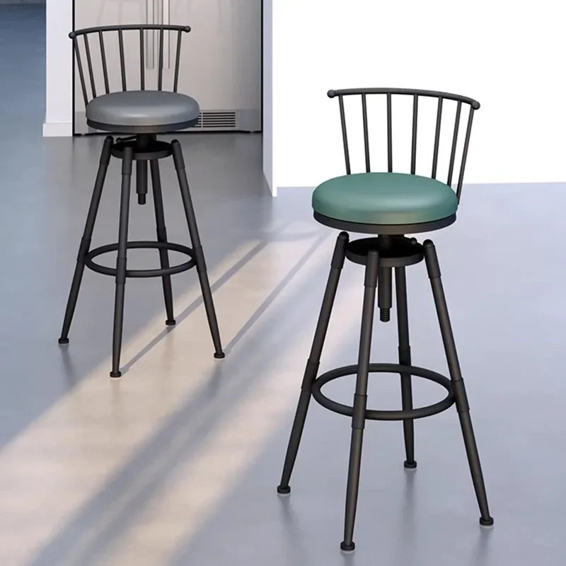 

Спиральный регулируемый по высоте железный барный стул с поворотным основанием, современный индустриальный стиль, для дома, офиса, кухонного острова