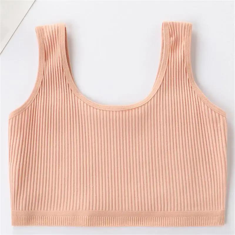 Girls Bras Age 8-16 Years Cotton Teens Girls Sponge Tank Top Teenage Girl Underwear Kids Vest Sports Top Comfotable Fitness Bras